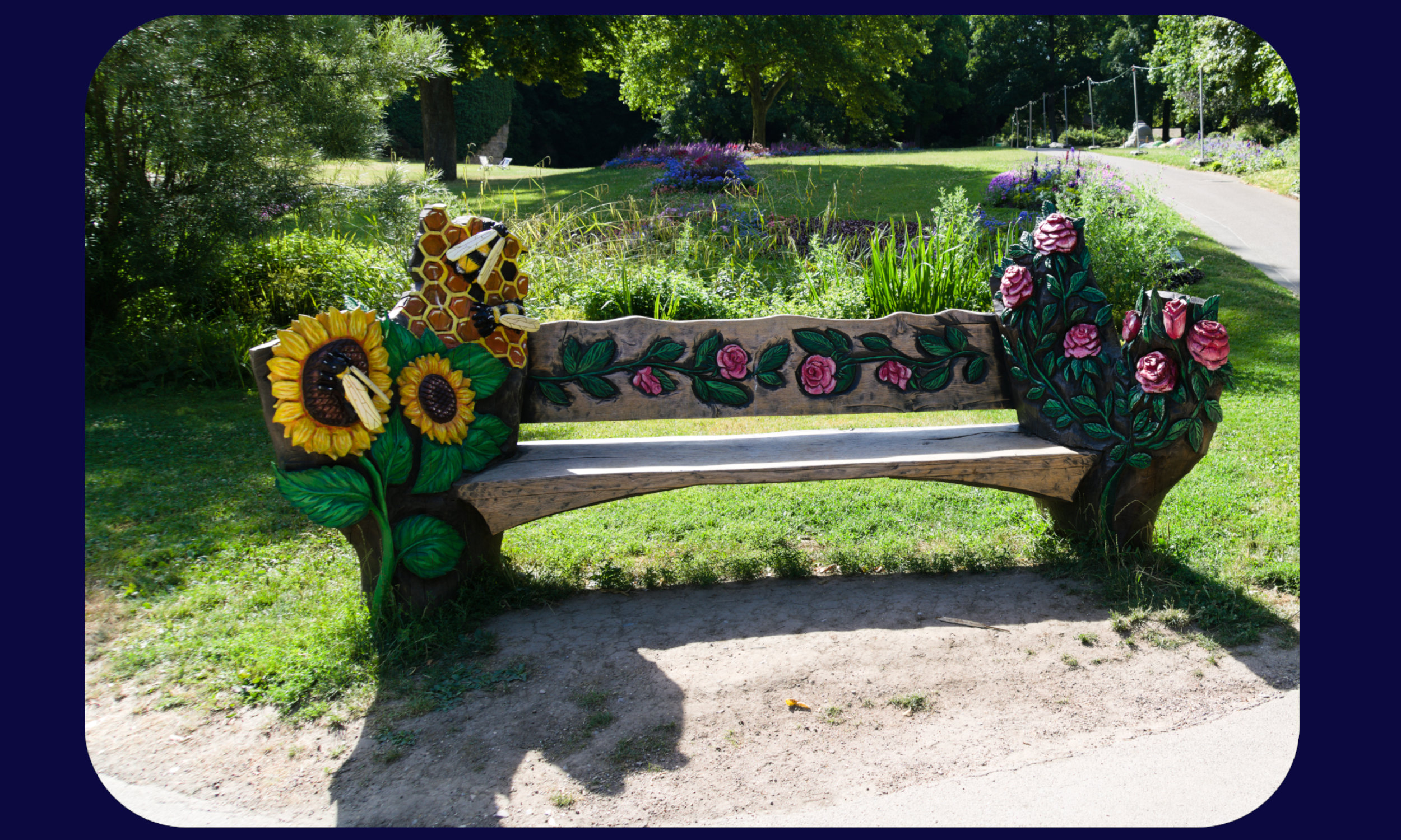 Bluehendes Barock Schoene Bank